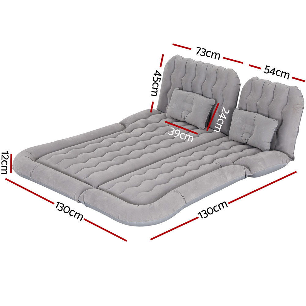 Weisshorn Car Mattress 175x130 Inflatable SUV Back Seat Camping Bed Grey