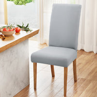 Thumbnail for Artiss Dining Chair Covers 6x Slipcovers Spandex Stretch Banquet Wedding Grey