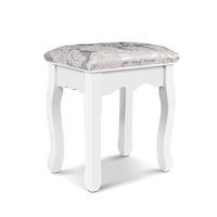 Thumbnail for Artiss Dressing Table Stool Velvet White