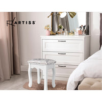 Thumbnail for Artiss Dressing Table Stool Velvet White