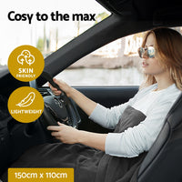 Thumbnail for Giselle Electric Heated Blanket Car Throw Rug Grey