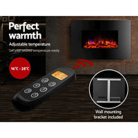 Thumbnail for Devanti Electric Fireplace Fire Heater 2000W