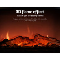 Thumbnail for Devanti Electric Fireplace Fire Heaters 2000W