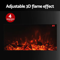 Thumbnail for Devanti Electric Fireplace Fire Heater 2000W Black