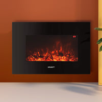 Thumbnail for Devanti Electric Fireplace Fire Heater 2000W Black