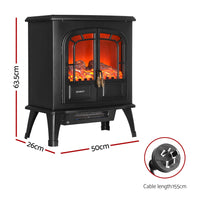 Thumbnail for Devanti Electric Fireplace Fire Heaters 2000W