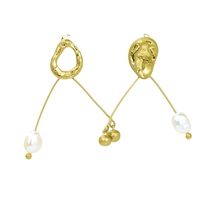 Freshwater Pearl Havana Retro V Earrings-0