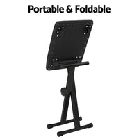 Thumbnail for Alpha Piano Stool Adjustable Height Keyboard Seat Portable Bench Chair Black