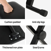 Thumbnail for Alpha Piano Stool Adjustable Height Keyboard Seat Portable Bench Chair Black