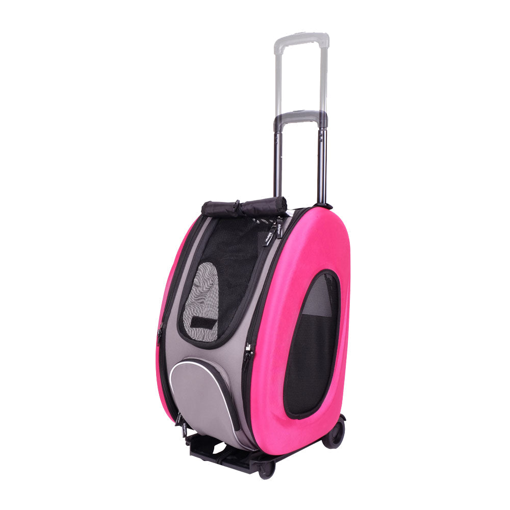 Eva Pet Wheeled Multifunctional Carrier - Hot Pink-0
