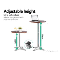 Thumbnail for Gardeon 3-Piece Outdoor Bar Set Bistro Table Stools Adjustable Wooden Cafe