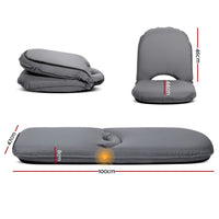 Thumbnail for Artiss Floor Lounge Sofa Camping Chair Grey