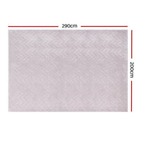 Thumbnail for Artiss Floor Rugs 200x290cm Washable Area Mat Large Carpet Microfiber Ripple