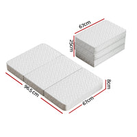 Thumbnail for Giselle Bedding Foldable Mattress Folding Foam Cot Bed White