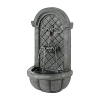 Thumbnail for Gardeon Solar Fountain Water Feature Wall Mount Garden Fountains 80CM Grey