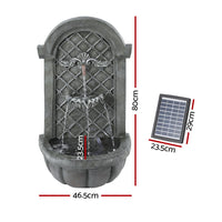 Thumbnail for Gardeon Solar Fountain Water Feature Wall Mount Garden Fountains 80CM Grey