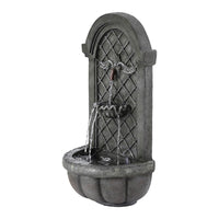 Thumbnail for Gardeon Solar Fountain Water Feature Wall Mount Garden Fountains 80CM Grey