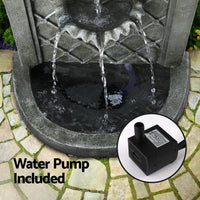 Thumbnail for Gardeon Solar Fountain Water Feature Wall Mount Garden Fountains 80CM Grey