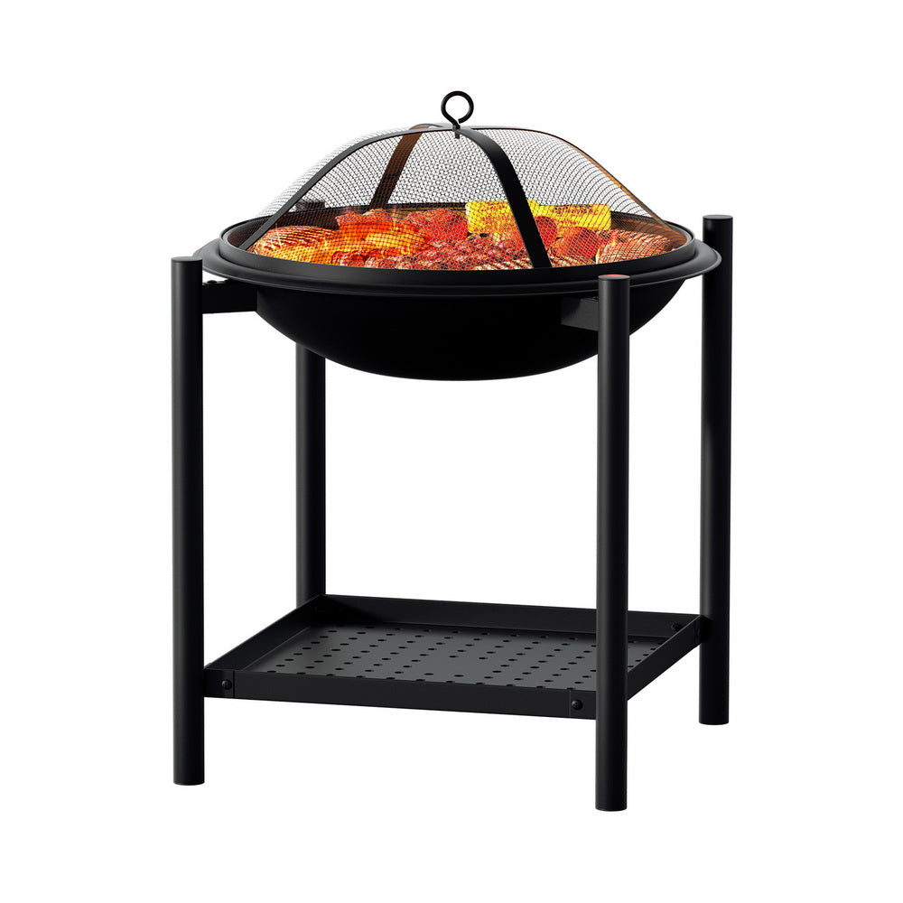 Grillz Fire Pit BBQ Grill 2-in-1 Outdoor