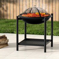 Thumbnail for Grillz Fire Pit BBQ Grill 2-in-1 Outdoor