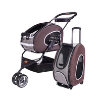 Thumbnail for Ibiyaya 5-in-1 Combo Pet Carrier & Stroller - Hot Pink-6