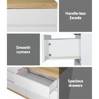 Thumbnail for Artiss 6 Chest of Drawers Cabinet Dresser Table Tallboy Storage Bedroom White