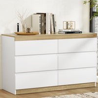 Thumbnail for Artiss 6 Chest of Drawers Cabinet Dresser Table Tallboy Storage Bedroom White