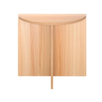 Thumbnail for Artiss Coffee Table Semi-circle 48CM Pine Elva