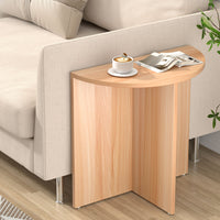 Thumbnail for Artiss Coffee Table Semi-circle 48CM Pine Elva