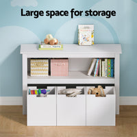 Thumbnail for Keezi Kids Bookshelf 3 Drawers Storage Children Bookcase Toy Organiser Display