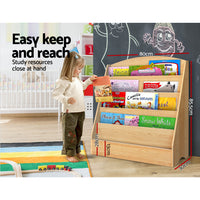 Thumbnail for Keezi 5 Tiers Kids Bookshelf Magazine Shelf Organiser Bookcase Display Rack