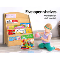 Thumbnail for Keezi 5 Tiers Kids Bookshelf Magazine Shelf Organiser Bookcase Display Rack