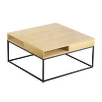 Thumbnail for Artiss Coffee Table Storage Shelf Metal Frame