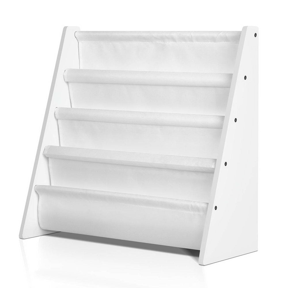 Keezi 4 Tiers Kids Bookshelf Magazine Shelf Children Bookcase Rack Organiser