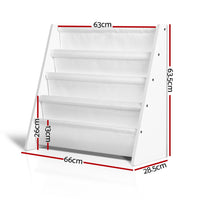 Thumbnail for Keezi 4 Tiers Kids Bookshelf Magazine Shelf Children Bookcase Rack Organiser