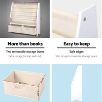 Thumbnail for Keezi 4 Tiers Kids Bookshelf Magazine Rack Children Bookcase Organiser Drawer