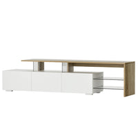 Thumbnail for Artiss TV Cabinet Entertainment Unit 180cm Wood White James