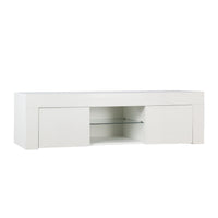 Thumbnail for Artiss Entertainment Unit TV Cabinet LED 130cm White Angus