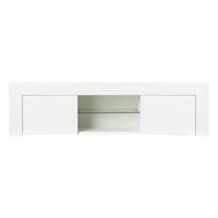 Thumbnail for Artiss Entertainment Unit TV Cabinet LED 130cm White Angus