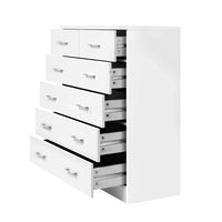 Thumbnail for Artiss 6 Chest of Drawers - ANDES White