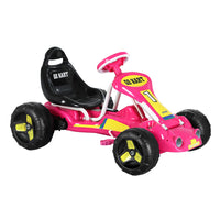 Thumbnail for Rigo Kids Pedal Go Kart Ride On Toys Racing Car Plastic Tyre Pink