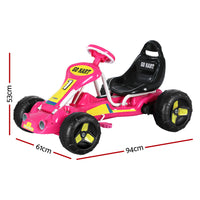 Thumbnail for Rigo Kids Pedal Go Kart Ride On Toys Racing Car Plastic Tyre Pink