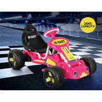 Thumbnail for Rigo Kids Pedal Go Kart Ride On Toys Racing Car Plastic Tyre Pink