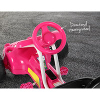 Thumbnail for Rigo Kids Pedal Go Kart Ride On Toys Racing Car Plastic Tyre Pink