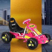 Thumbnail for Rigo Kids Pedal Go Kart Ride On Toys Racing Car Plastic Tyre Pink