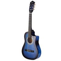 Thumbnail for Alpha 34 Inch Classical Guitar Wooden Body Nylon String Beginner Kids Gift Blue