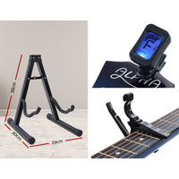 Thumbnail for Alpha 34 Inch Classical Guitar Wooden Body Nylon String w/ Stand Beignner Blue