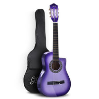 Thumbnail for Alpha 34 Inch Classical Guitar Wooden Body Nylon String Beginner Kids Gift Purple