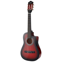 Thumbnail for Alpha 34 Inch Classical Guitar Wooden Body Nylon String Beginner Kids Gift Red