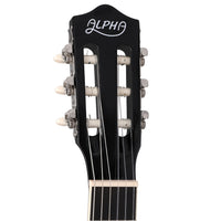 Thumbnail for Alpha 39 Inch Classical Guitar Wooden Body Nylon String Beginner Gift Black